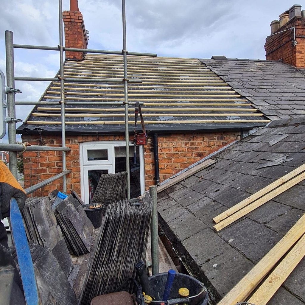 replacing an old roof on a house in meath